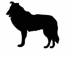 Collie Dog Silhouette Free DXF File, Free Vectors File