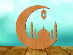 Crescent Moon Mosque Wall Decor Free Vector, Free Vectors File