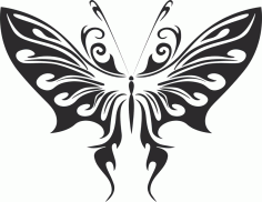 Butterfly Sticker Vector Free DXF File, Free Vectors File