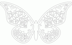 Laser cut Butterfly Free DXF File, Free Vectors File
