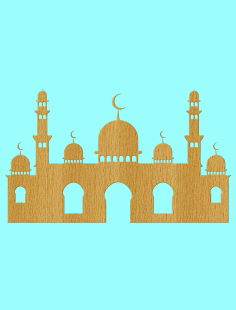 Laser Cut Ramadan Mosque Art Icons Free Vector, Free Vectors File