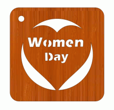 Laser Cut Square Heart Shaped Wooden Women Day Free Vector, Free Vectors File