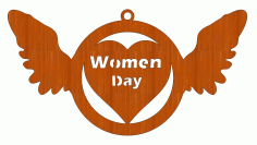 Laser Cut Wood Tag Women Day 8 March Free Vector, Free Vectors File