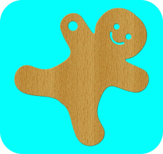 Laser Cut Gingerbread Man Holiday Cookie Cutout Free Vector, Free Vectors File
