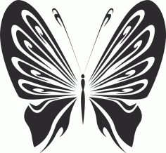 Butterfly Doodle Free DXF File, Free Vectors File