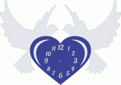 Laser Cut Birds Wall Clock Free Vector, Free Vectors File