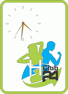 Laser Cut Health Club Logo Wall Clock Free Vector, Free Vectors File