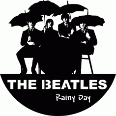 Laser Cut Epic Beatles Wall Clock Free Vector, Free Vectors File