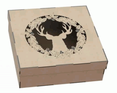 Laser Cut Wooden Deer Gift Box Free Vector, Free Vectors File