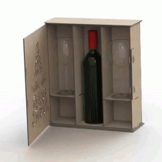 Laser Cut Wine Organizer Box Free Vector, Free Vectors File