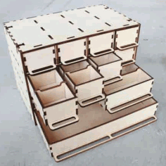 Laser Cut Desk Organizer Box Free Vector, Free Vectors File