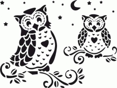 Owl Sticker Home Decor Stencil Free Vector, Free Vectors File