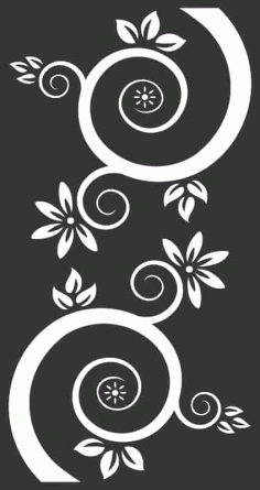 Decorative Screen Flowers and Swirls Stencils Free Vector, Free Vectors File