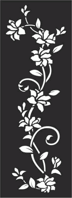 Flowers Wall Decoration White Vines Free Vector, Free Vectors File