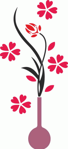 Flower Vase Decoration Free Vector, Free Vectors File