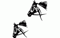 Tribal Horse Free DXF File, Free Vectors File