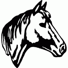 Horse Head Free DXF File, Free Vectors File