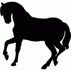 Dancing Horse Art Free DXF File, Free Vectors File