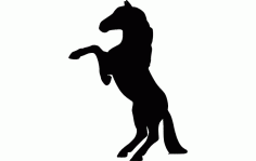 Horse Rearing Up Free DXF File, Free Vectors File