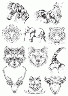 Animals Original Free Vector, Free Vectors File