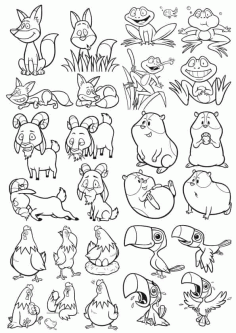 Cartoon Animals Vector Pack Free Vector, Free Vectors File