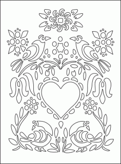 Love Illustration Floral Heart Flowers Birds Free Vector, Free Vectors File