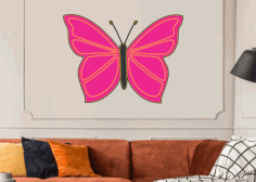 Laser Cut Butterfly Wall Art Free DXF File, Free Vectors File