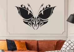 Butterfly Clipart Wall Design High Quality Free DXF File, Free Vectors File