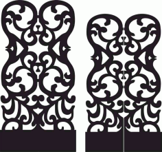 Stencil Folding Screen Design Free Vector, Free Vectors File