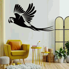 Laser Cut Parrot Wall Stencil Free Vector, Free Vectors File