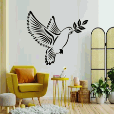 Laser Cut Pigeon Wall Stencil Free Vector, Free Vectors File