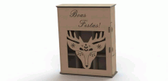 Simple Laser Cut Wine Box Free Vector, Free Vectors File