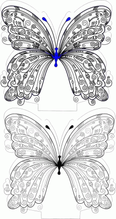 Butterfly 3D Lamp Free Vector, Free Vectors File