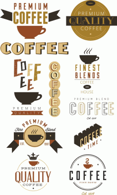 Coffee Vector Set Free Vector, Free Vectors File