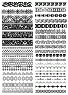 Vector Seamless Borders  Free Vector, Free Vectors File