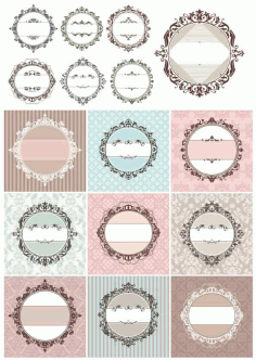 Vintage Frame and Border Collection Free Vector, Free Vectors File