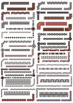 Lace Vector Borders Set Free Vector, Free Vectors File