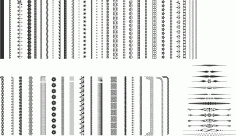 Set of Vector Borders and Lines Free Vector, Free Vectors File