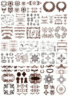 Decorative Elements Free Vector, Free Vectors File