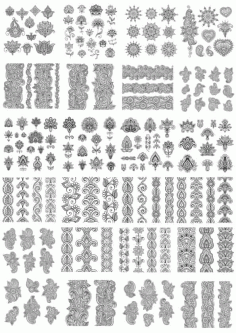 Fancy Decor Elements Free Vector, Free Vectors File