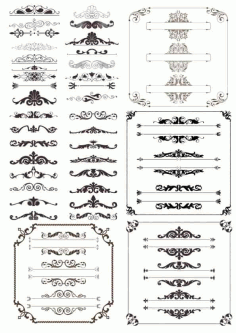 Decor Elements Collection Free Vector, Free Vectors File