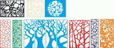 Tree style decorative lattice for cnc Free Vector, Free Vectors File