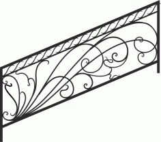 Decorative Deck and Porch Railing Free Vector, Free Vectors File