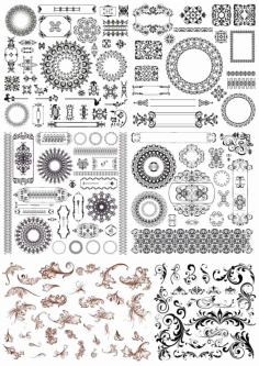 Set of Decor Elements Free Vector, Free Vectors File