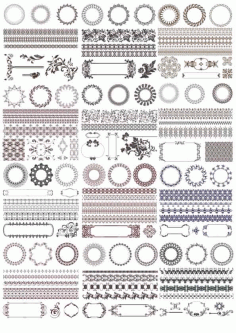 Decor Elements Set Free Vector, Free Vectors File