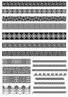 Lace Border Decor Elements Free Vector, Free Vectors File