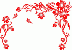 Floral Scrolls Vector Art Free Vector, Free Vectors File