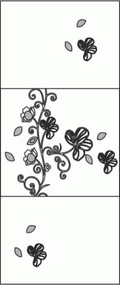 Wardrobes Doors Floral Design Vector Free Vector, Free Vectors File