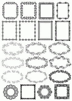 Floral Borders Free Vector, Free Vectors File