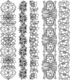 Floral Border Free Vector, Free Vectors File